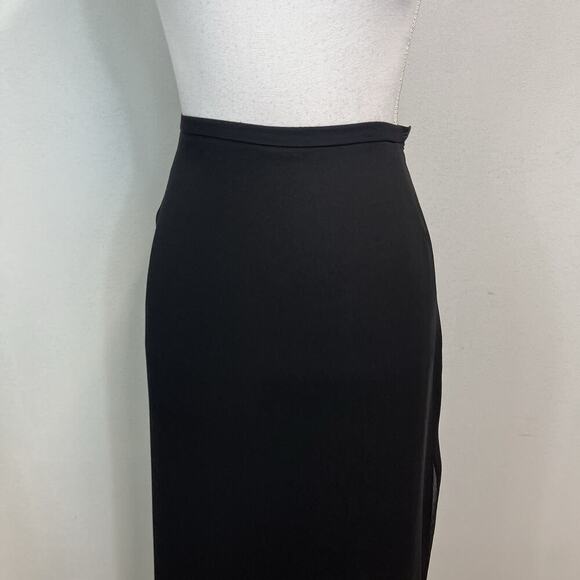 JS Collections Skirt size 10 Long Black Crepe Straight Formal Evening Wedding - Picture 4 of 11